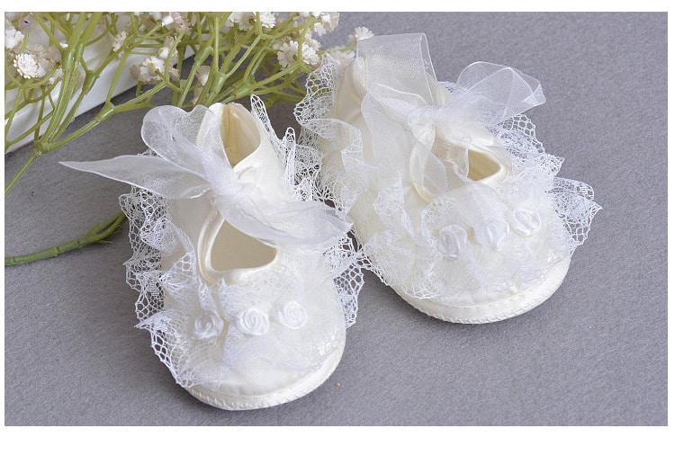 Papuci Bebe Rose Crem - 13 cm - poza 2