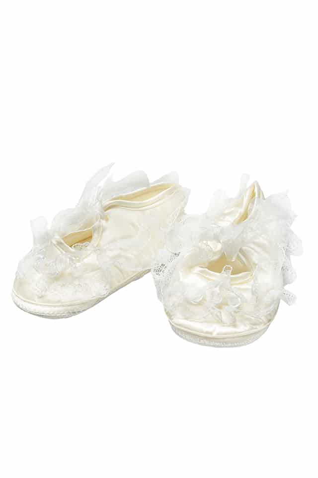 Papuci Bebe Rose Crem - 13 cm - poza 3