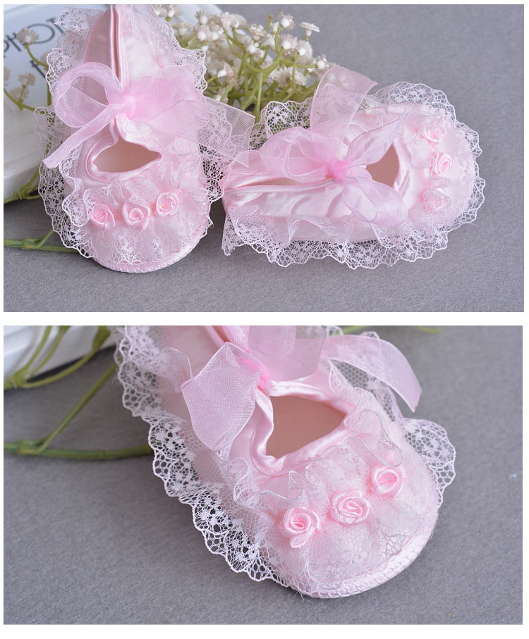 Papuci Bebe Rose Roz - 13 cm