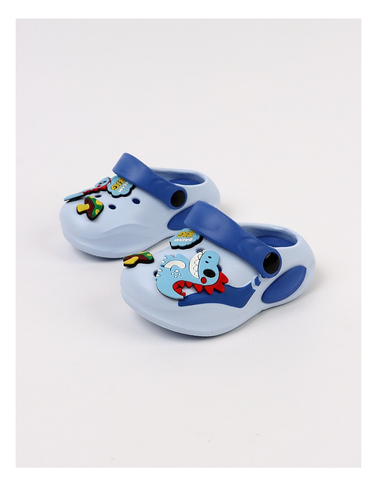 Papuci spuma usori Jibbtz Big Dino, blue