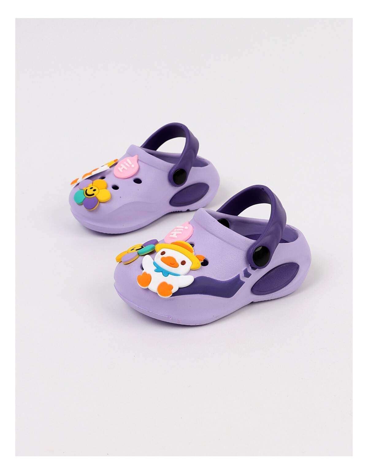 Papuci spuma usori Jibbtz Duck, mov