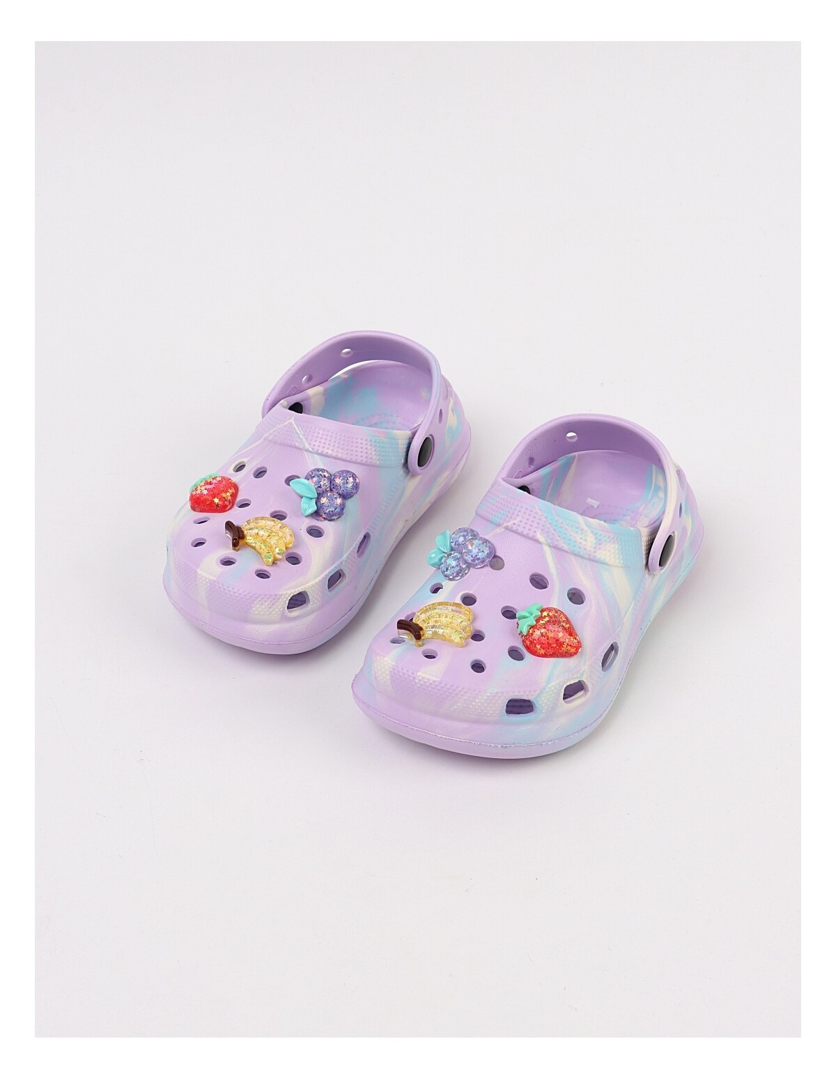 Papuci spuma usori Jibbtz Fruit, mov