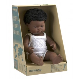 Papusa baiat african 38 cm - Miniland - poza 2
