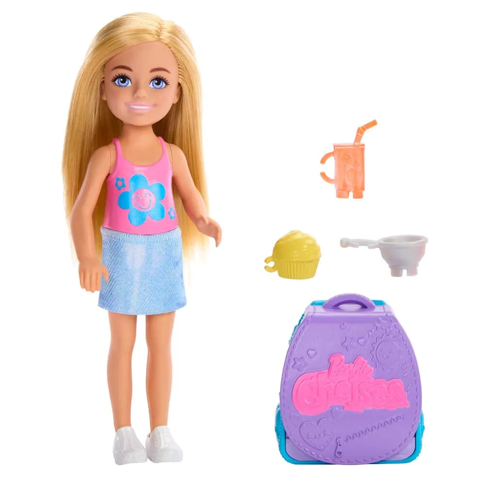 Papusa Barbie Chelsea cu rucsac surpriza si accesorii - poza 1