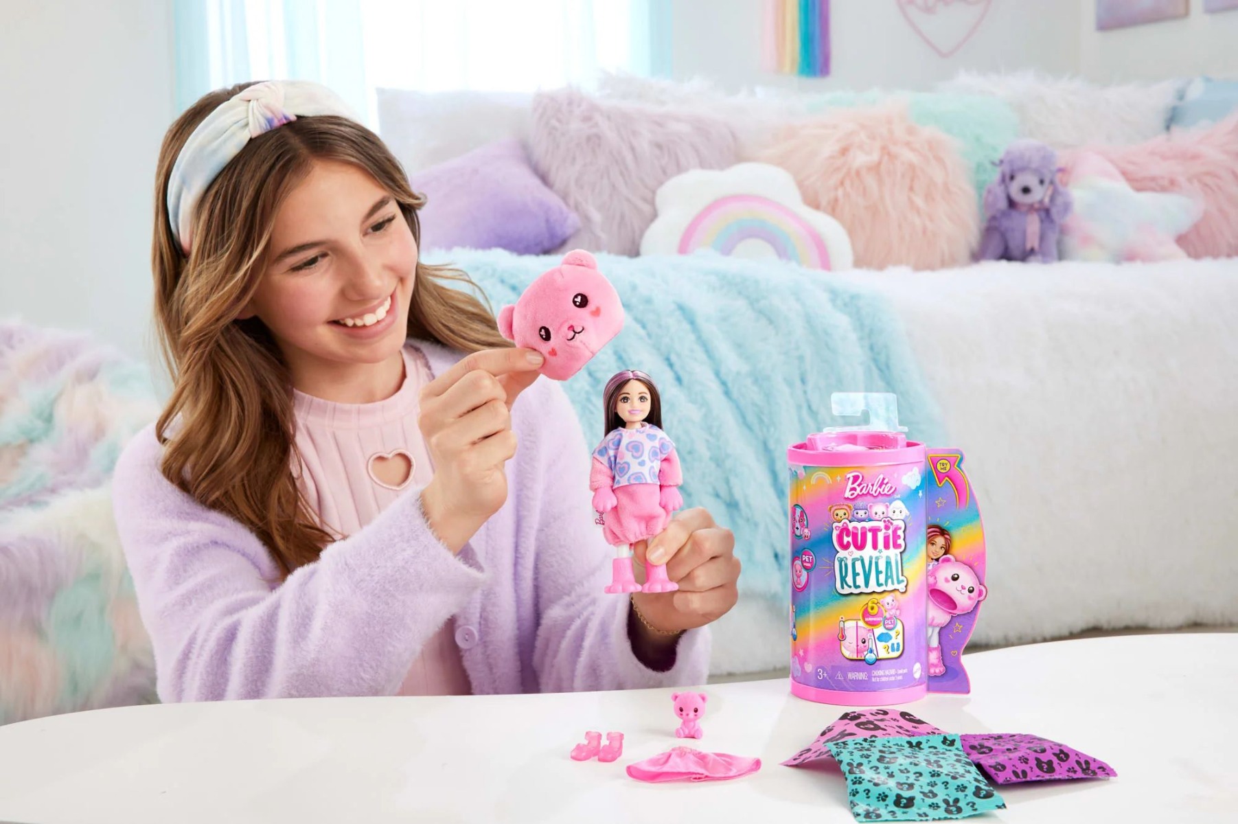 Papusa Barbie Chelsea Cutie Reveal Ursulet - poza 2