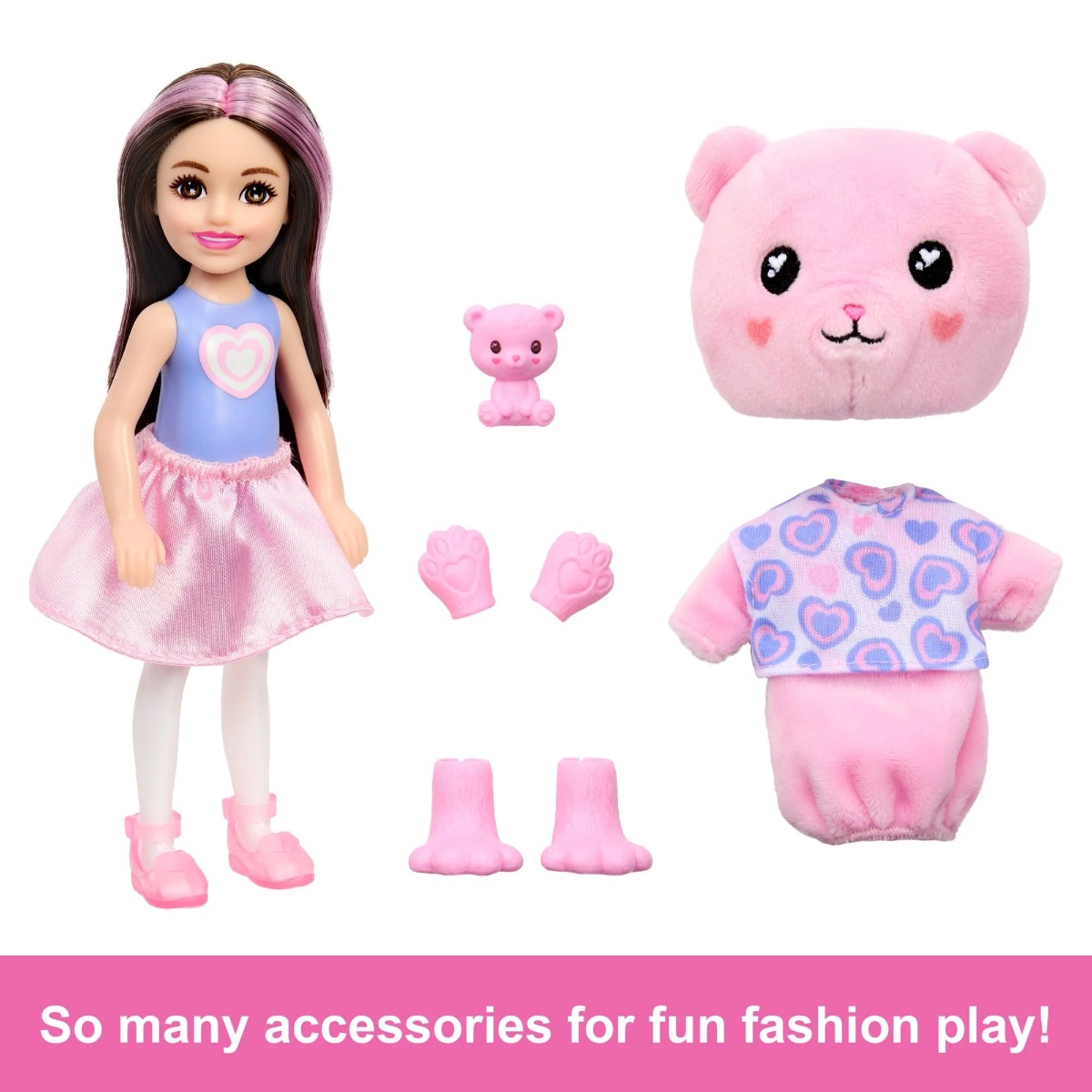 Papusa Barbie Chelsea Cutie Reveal Ursulet - poza 5