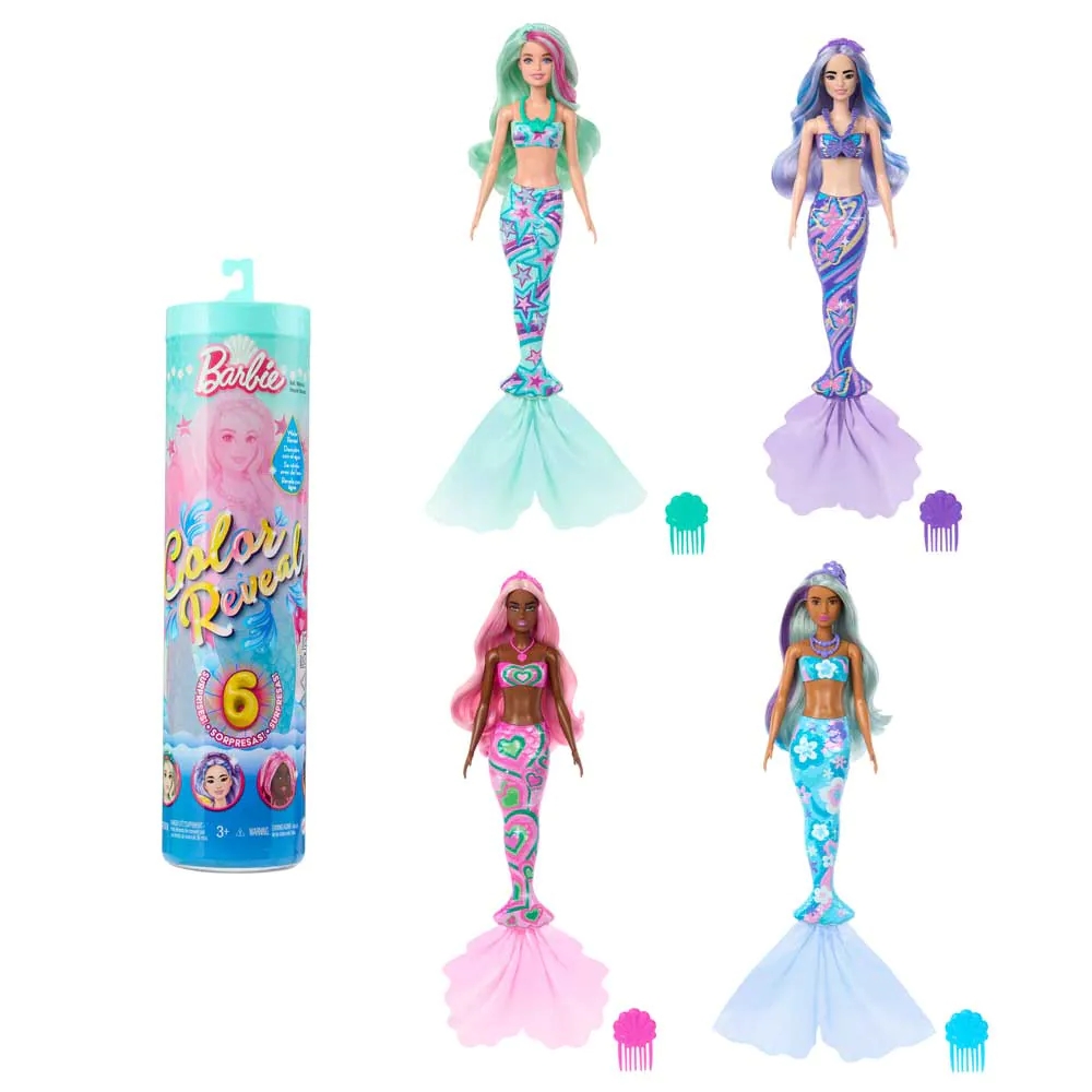 Papusa Barbie Color Reveal Deep Sea Mermaid Magical Transformation - poza 1
