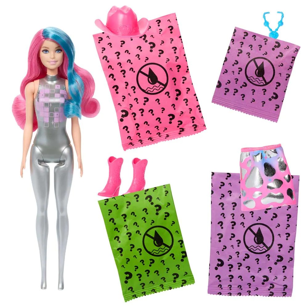 Papusa Barbie Color Reveal Disco Star - poza 3
