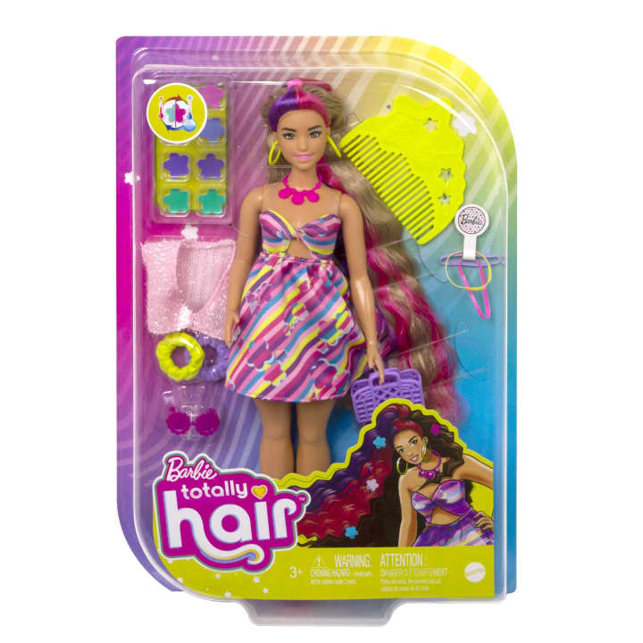 Papusa Barbie cu accesorii Tottaly Hair Flowers - poza 2