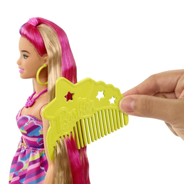 Papusa Barbie cu accesorii Tottaly Hair Flowers - poza 4