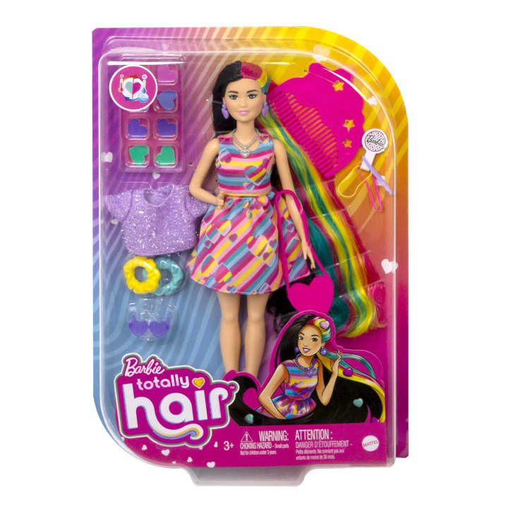 Papusa Barbie cu accesorii Tottaly Hair Heart - poza 2
