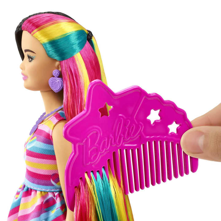 Papusa Barbie cu accesorii Tottaly Hair Heart - poza 4