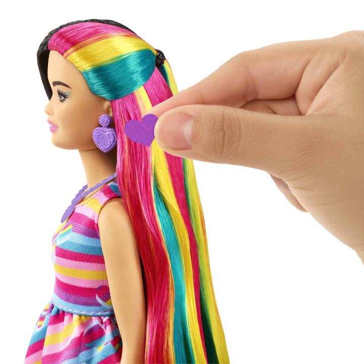 Papusa Barbie cu accesorii Tottaly Hair Heart - poza 5