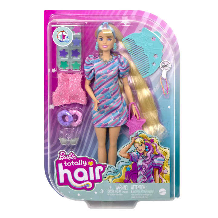 Papusa Barbie cu accesorii Tottaly Hair Star - poza 2