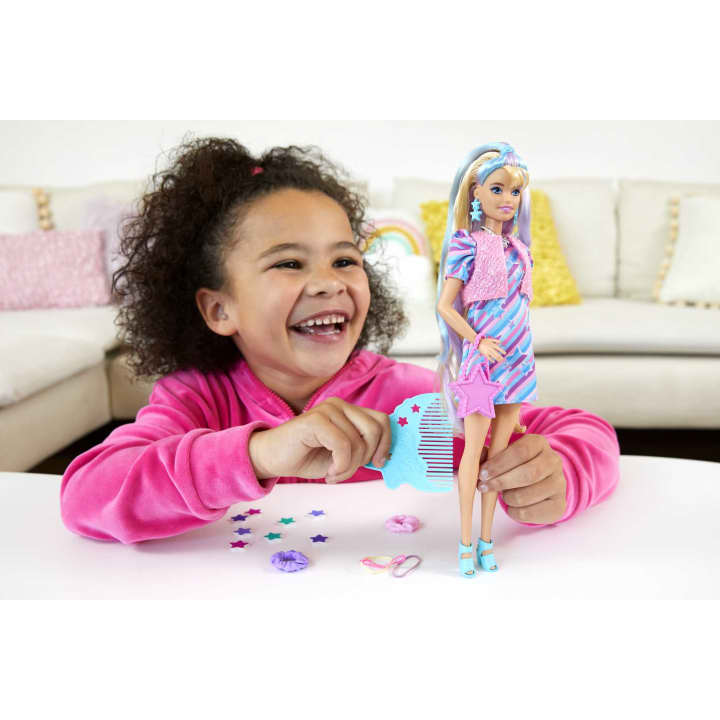 Papusa Barbie cu accesorii Tottaly Hair Star - poza 3