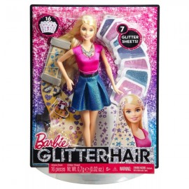 Papusa Barbie cu par stralucitor - poza 1