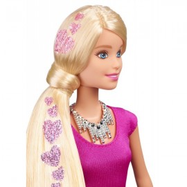 Papusa Barbie cu par stralucitor - poza 5