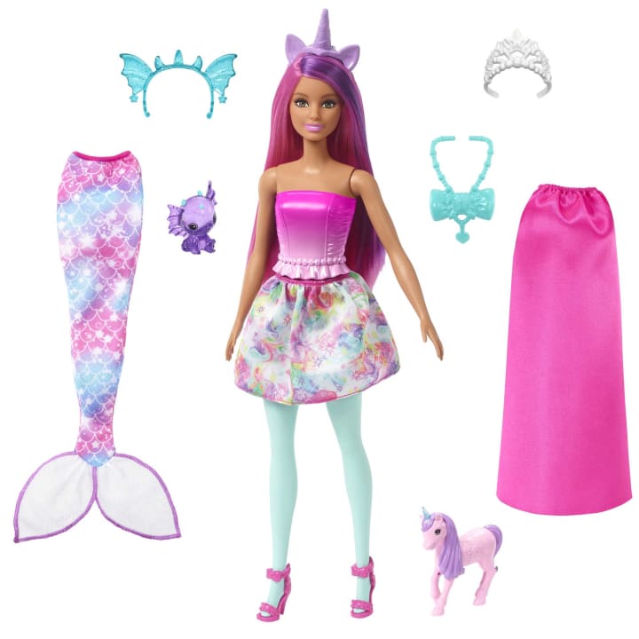 Papusa Barbie Dreamtopia cu haine sirena si accesorii - poza 1