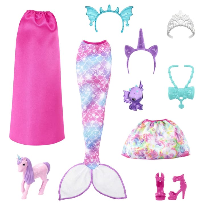 Papusa Barbie Dreamtopia cu haine sirena si accesorii - poza 3