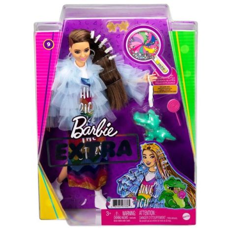 Papusa Barbie Extra Style Rochie Curcubeu - poza 1