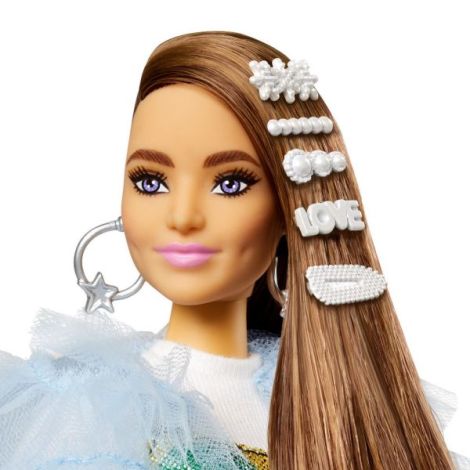 Papusa Barbie Extra Style Rochie Curcubeu - poza 4