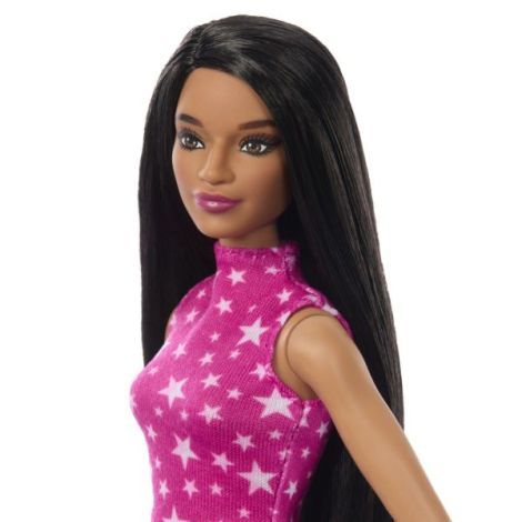 Papusa Barbie Fashionista Bruneta Cu Top Cu Stelute - poza 5
