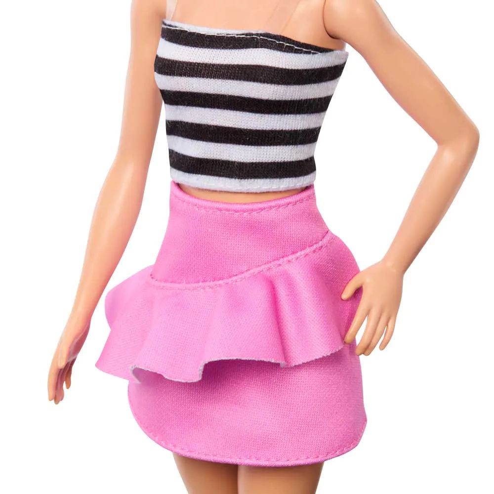 Papusa Barbie Fashionista cu top Black and White - poza 3