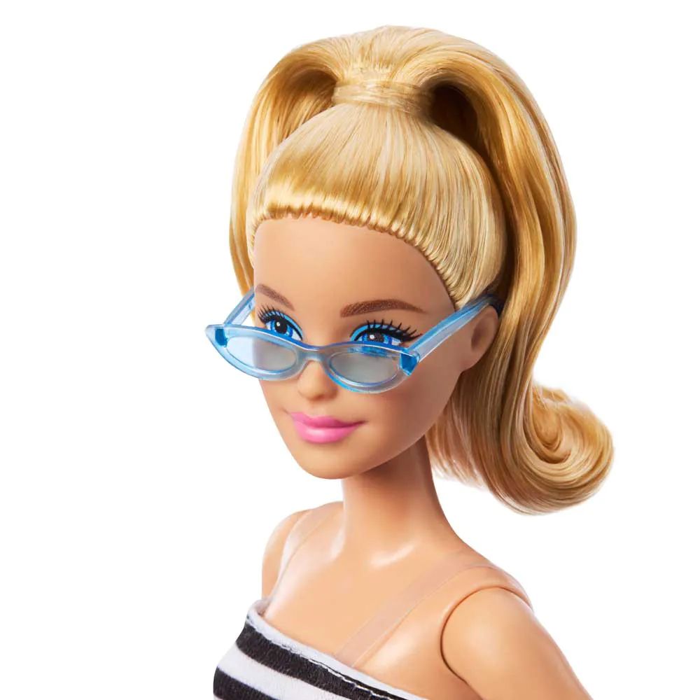 Papusa Barbie Fashionista cu top Black and White - poza 5
