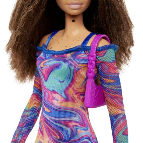 Papusa Barbie Fashionista Satena Cu Pistrui - poza 2
