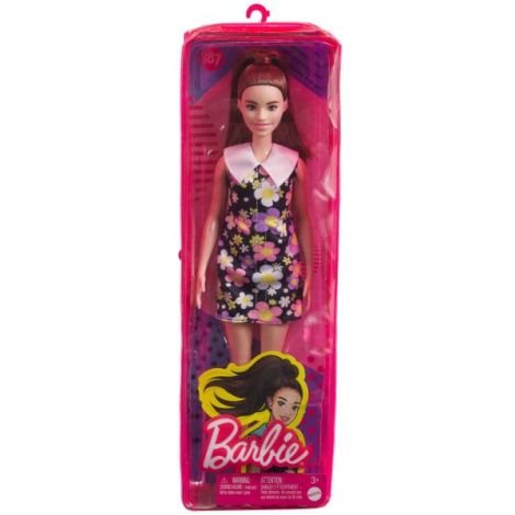 Papusa Barbie Fashionista Satena Cu Rochie Cu Imprimeu Floral - poza 1