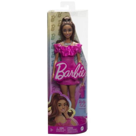 Papusa Barbie Fashionista Satena Cu Rochie Roz - poza 1