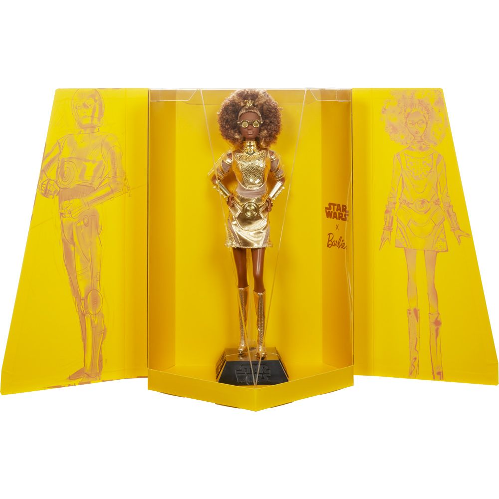 Papusa Barbie Gold Label editia Star Wars C-3PO - poza 4