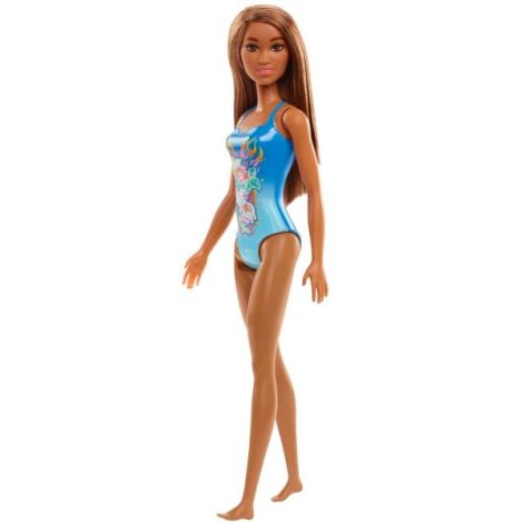 Papusa Barbie Satena Cu Costum De Baie Albastru - poza 3