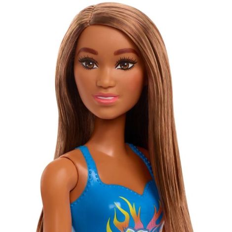 Papusa Barbie Satena Cu Costum De Baie Albastru - poza 4