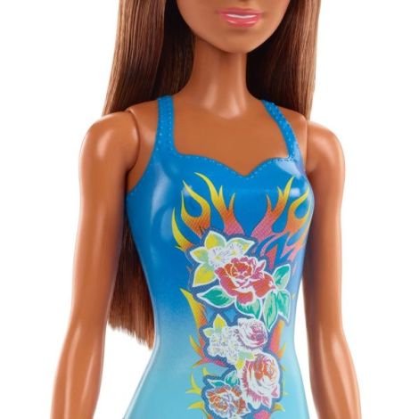 Papusa Barbie Satena Cu Costum De Baie Albastru - poza 5