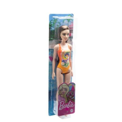 Papusa Barbie Satena Cu Costum De Baie Portocaliu - poza 1