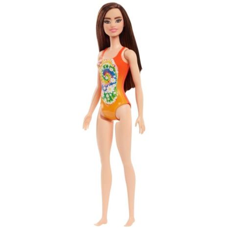 Papusa Barbie Satena Cu Costum De Baie Portocaliu - poza 3