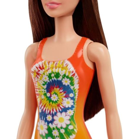 Papusa Barbie Satena Cu Costum De Baie Portocaliu - poza 5