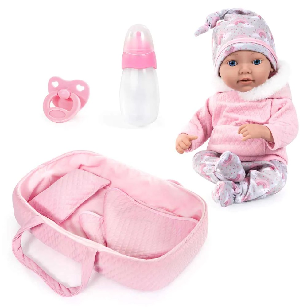 Papusa Bayer Baby Reborn cu landou 38 cm - poza 1
