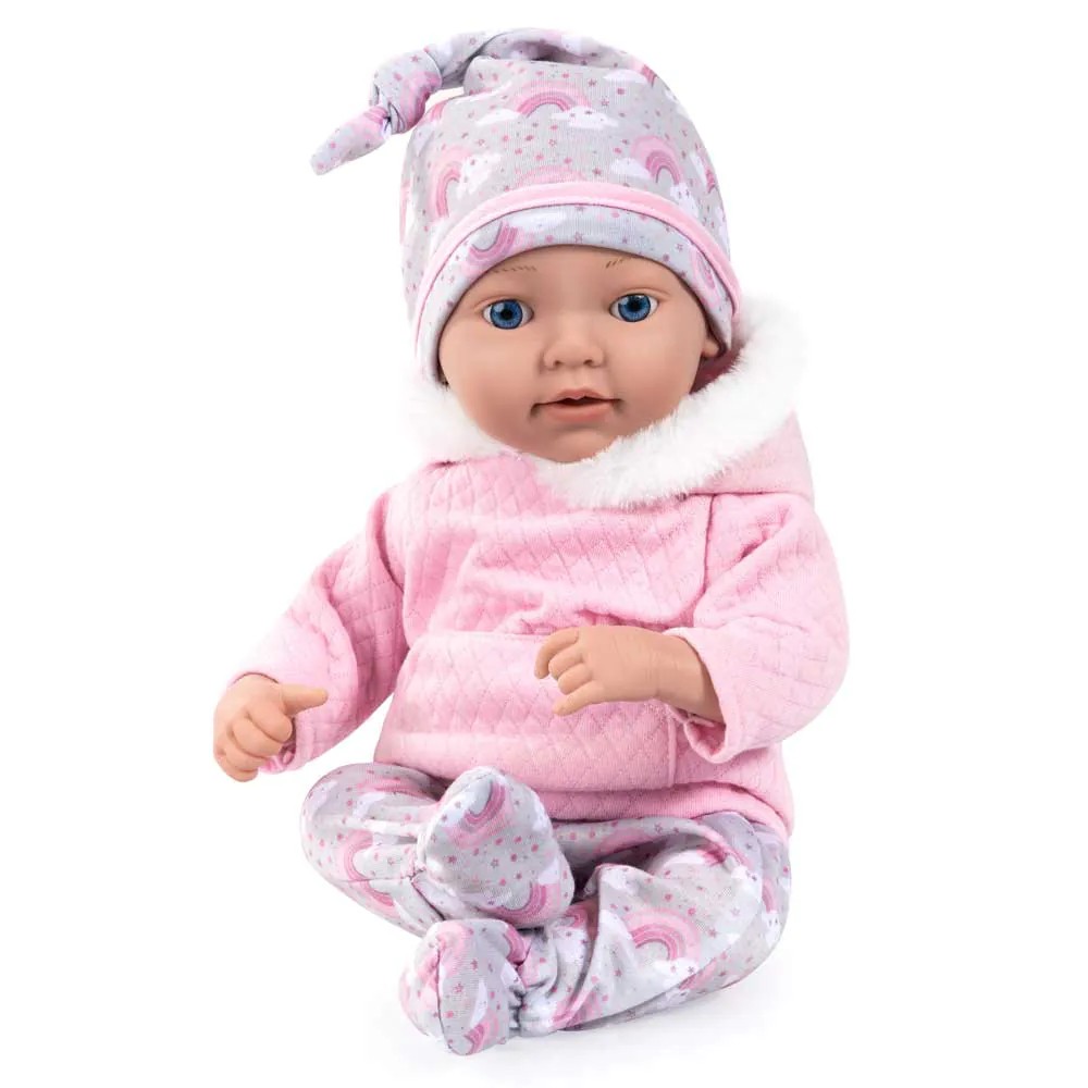 Papusa Bayer Baby Reborn cu landou 38 cm - poza 3