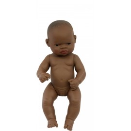 Papusa Bebelus african Fata 32 cm - Miniland - poza 1