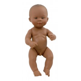 Papusa Bebelus Afroamerican Baiat 32 cm - Miniland