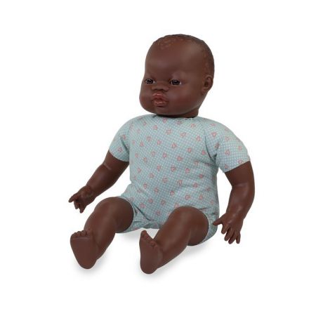 Papusa bebelus cu corp moale African 40 cm - poza 2
