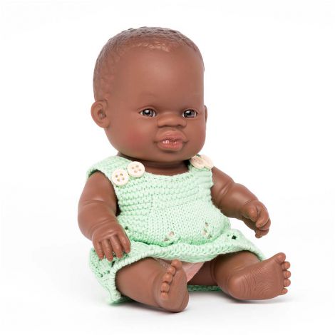Papusa bebelus educativa 21 cm - Fetita africana - poza 1