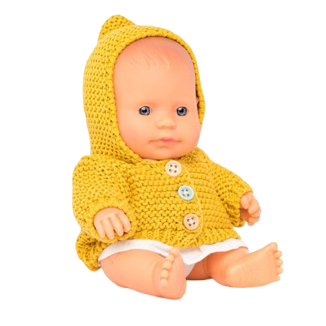 Papusa bebelus educativa 21 cm - Fetita caucaziana