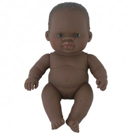 Papusa bebelus, Fetita africana, vinil, Coorect Anatomica, 21 cm, Miniland Doll 31144 - poza 2