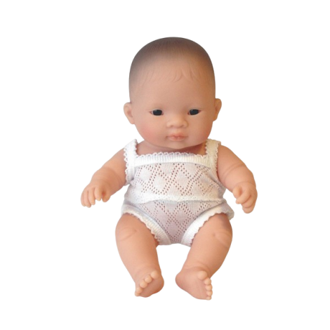 Papusa bebelus fetita asiatica 21 cm - Miniland - poza 2