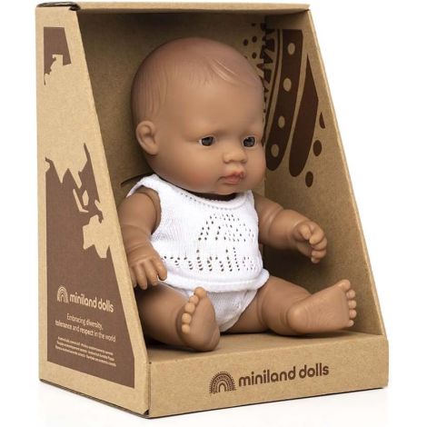 Papusa bebelus fetita latinoamericanca 21 cm - Miniland - poza 3