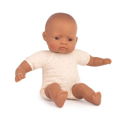 Papusa bebelus hispanic 32 cm in cutie, cu corp moale - poza 1