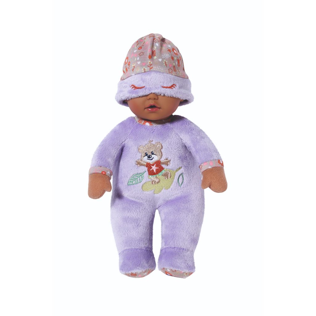 Papusa bebelus Zapf Baby born Bebelus mulatru cu hainute violet 30 cm - poza 1